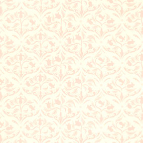 Dollhouse Miniature Wallpaper: Tulip Arabesque-Pink